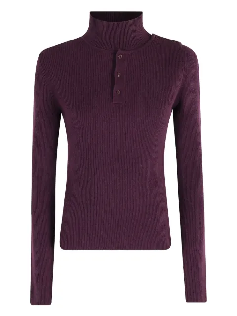 Federica Tosi high-neck button-placket sweater