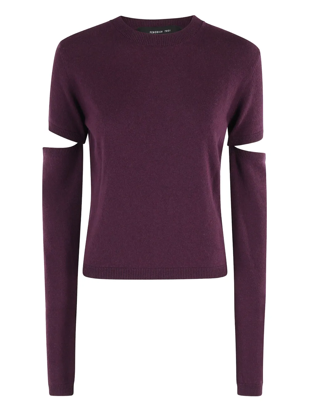 cut-out sleeve sweater