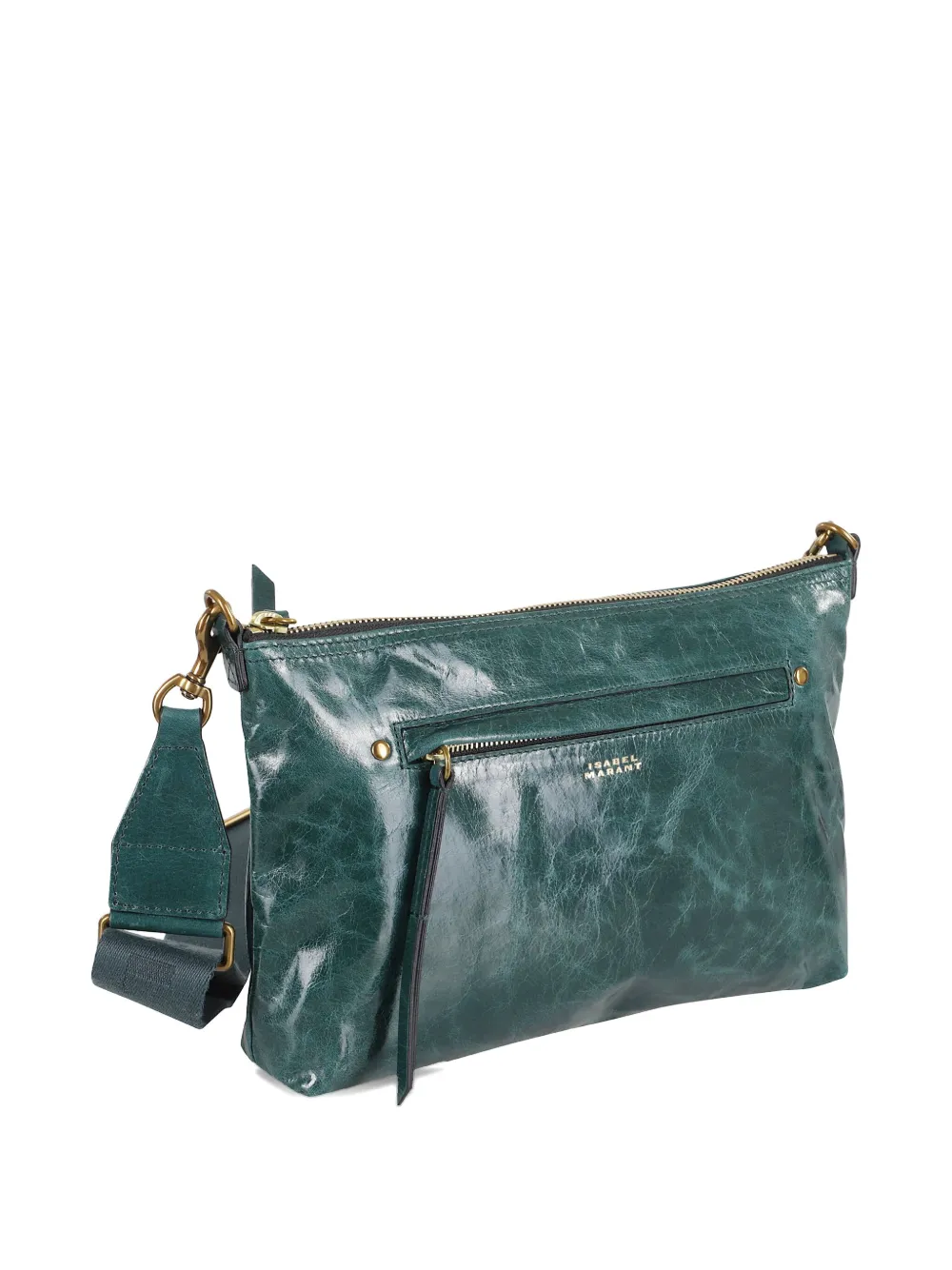 ISABEL MARANT Nessah schoudertas met ritssluiting Groen