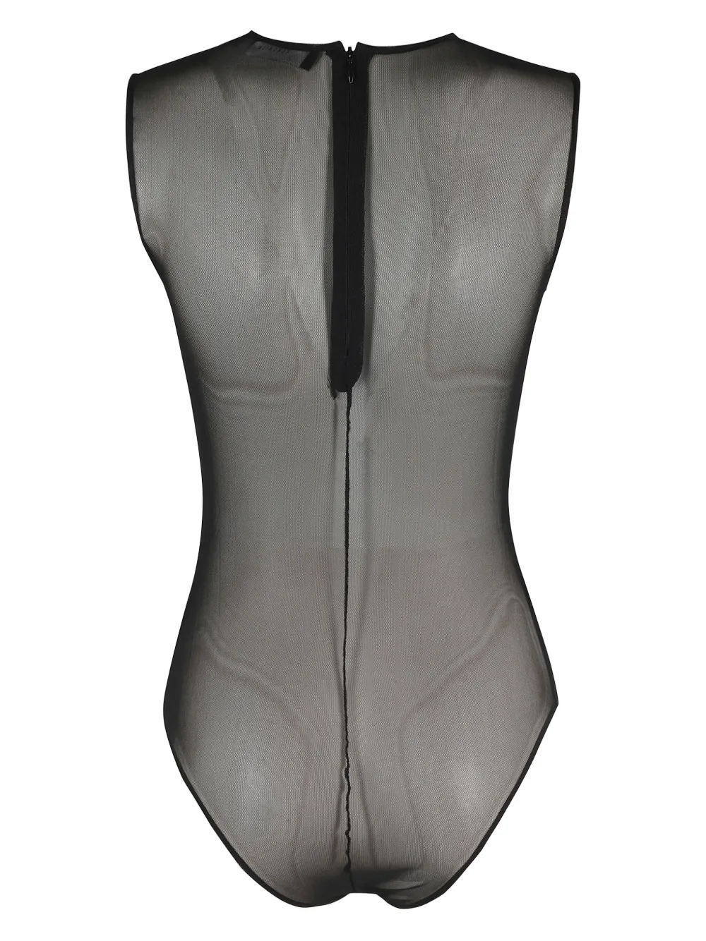 Federica Tosi gathered-detail mesh bodysuit Zwart