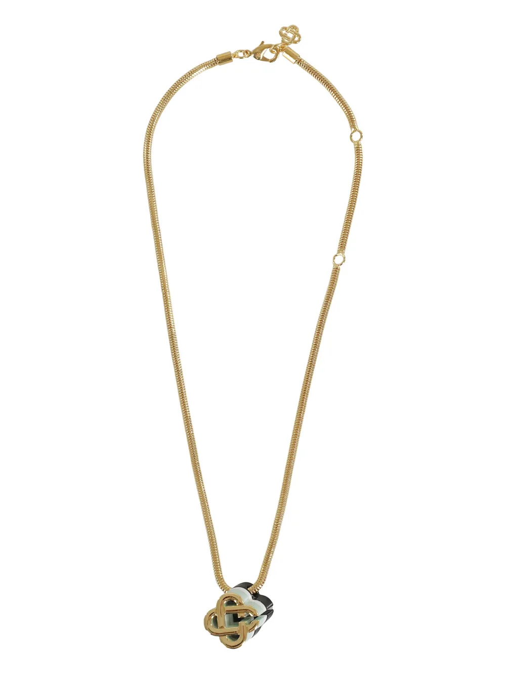 logo-pendant necklace
