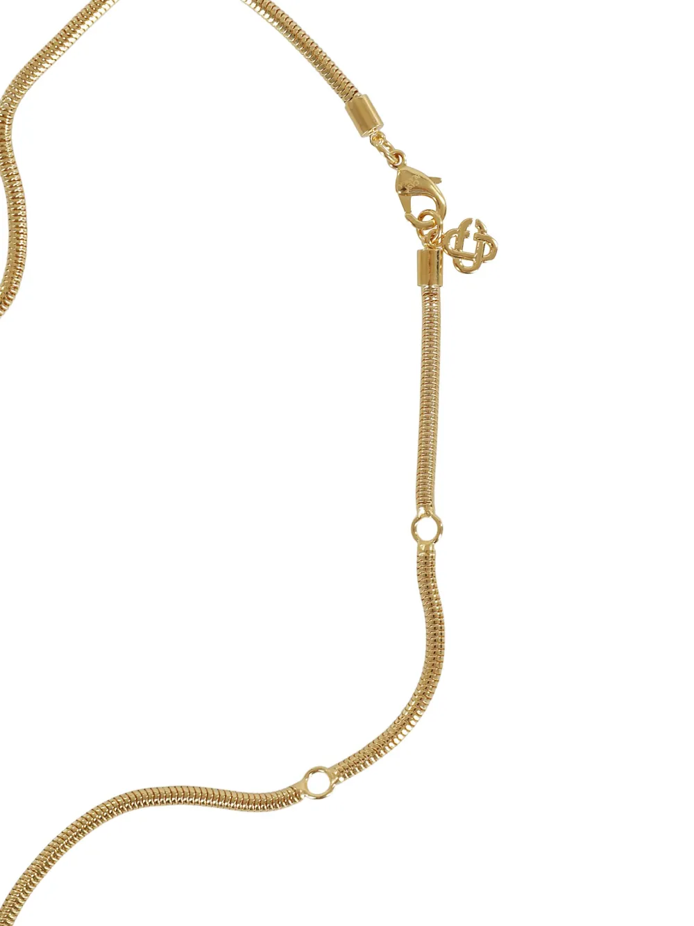 Casablanca logo-plaque necklace - Goud