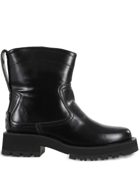 GANNI leather stitched boots