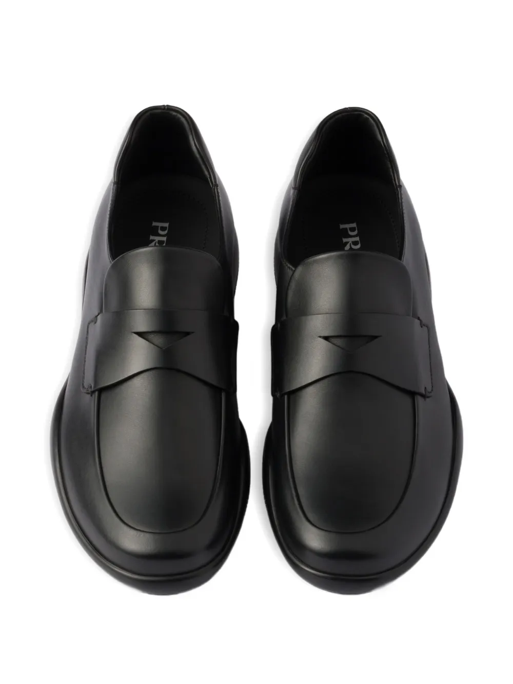 Prada leather loafers Black