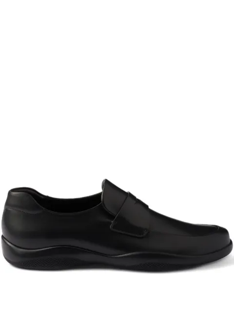 Prada leather loafers