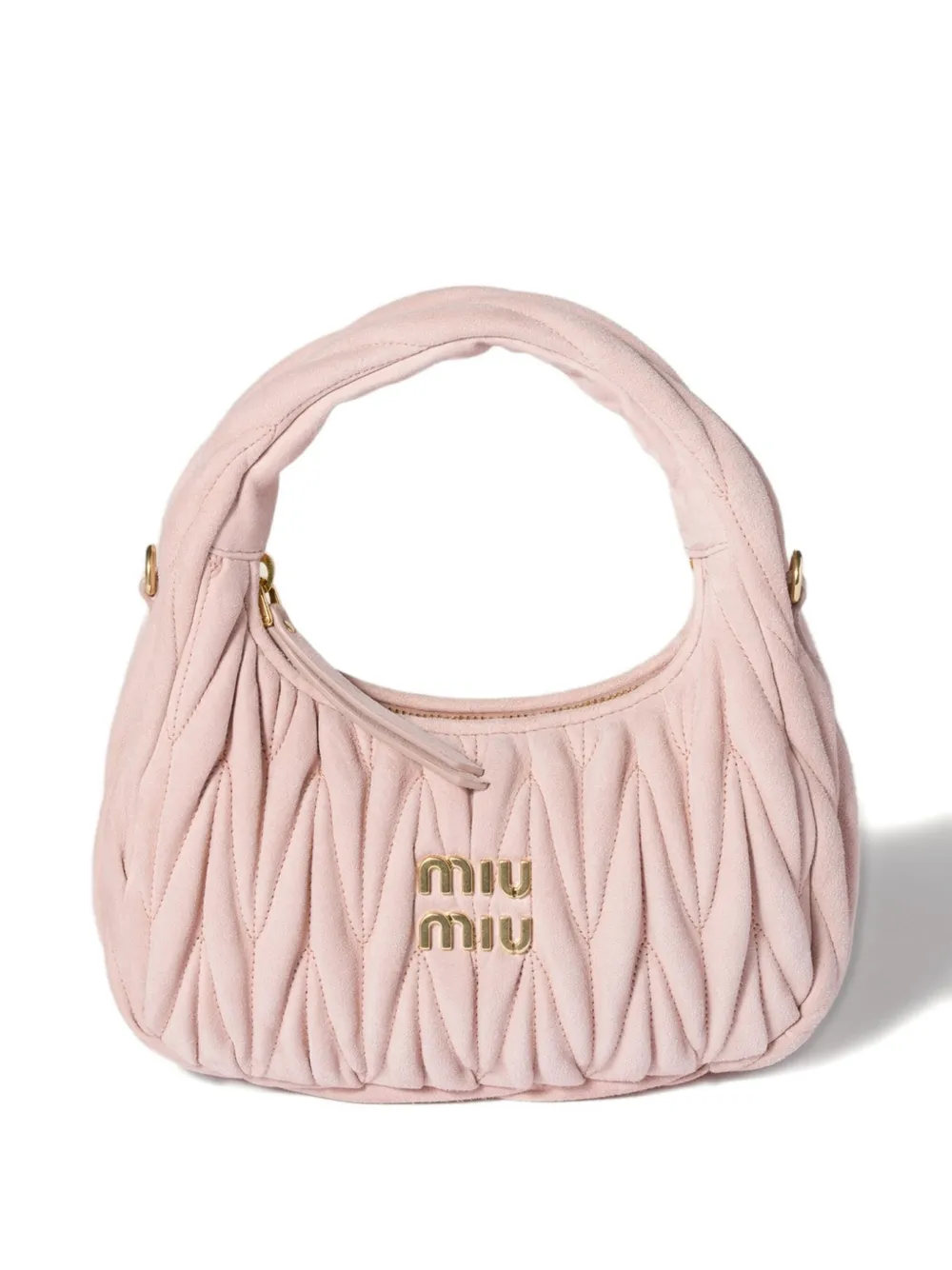 Miu matelassé leather tote bag Roze