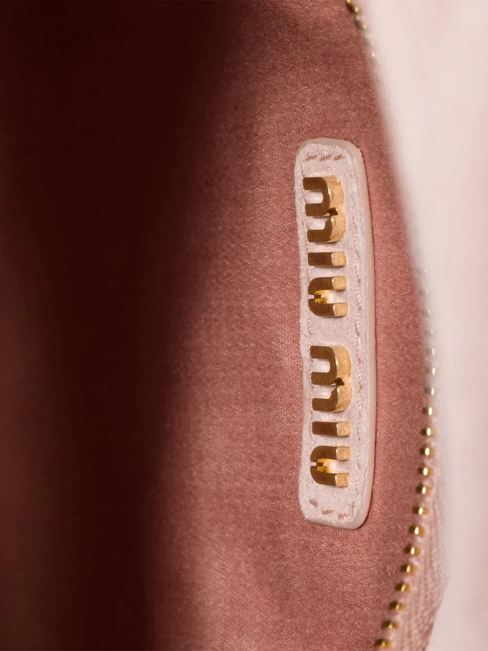 Miu matelassé leather tote bag Roze