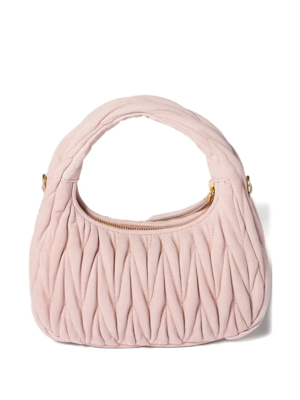 Miu Miu Matelassé Leather Tote Bag In Pink
