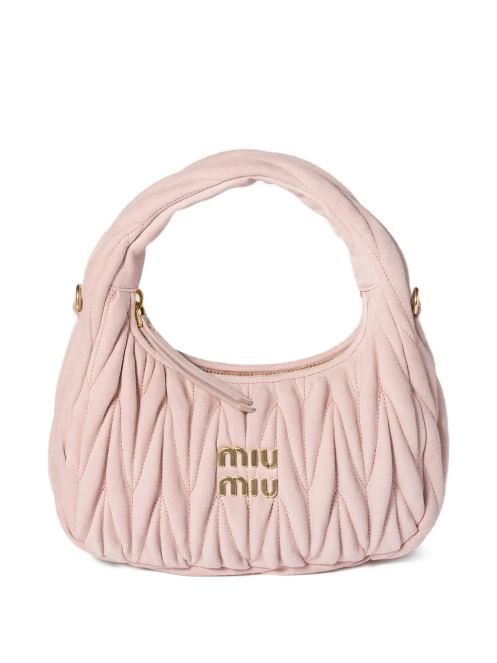 Miu matelassé leather tote bag Roze