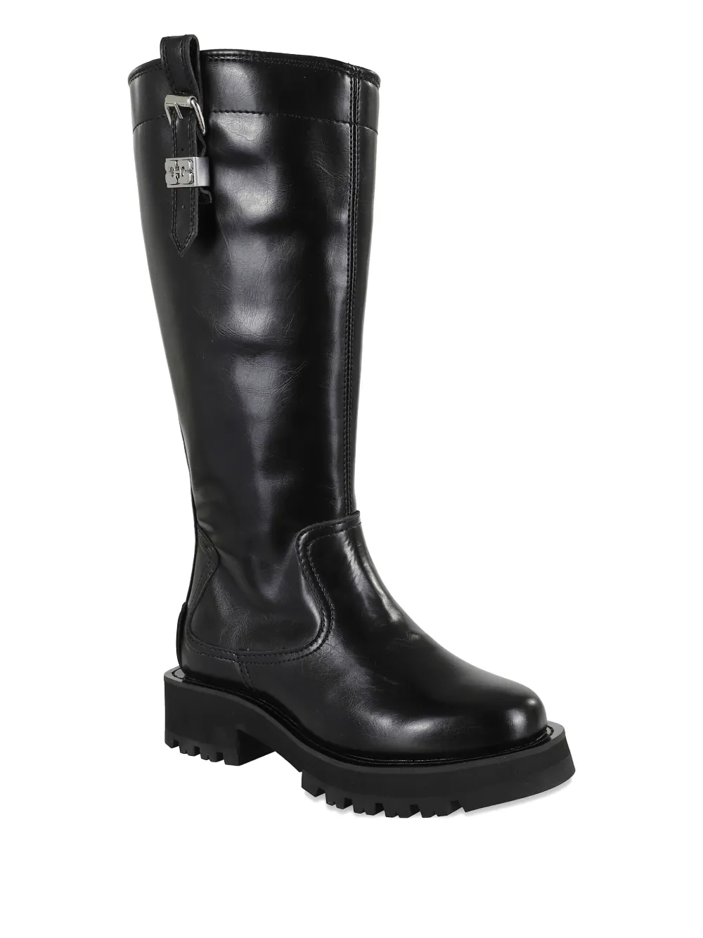 GANNI studded leather boots Black