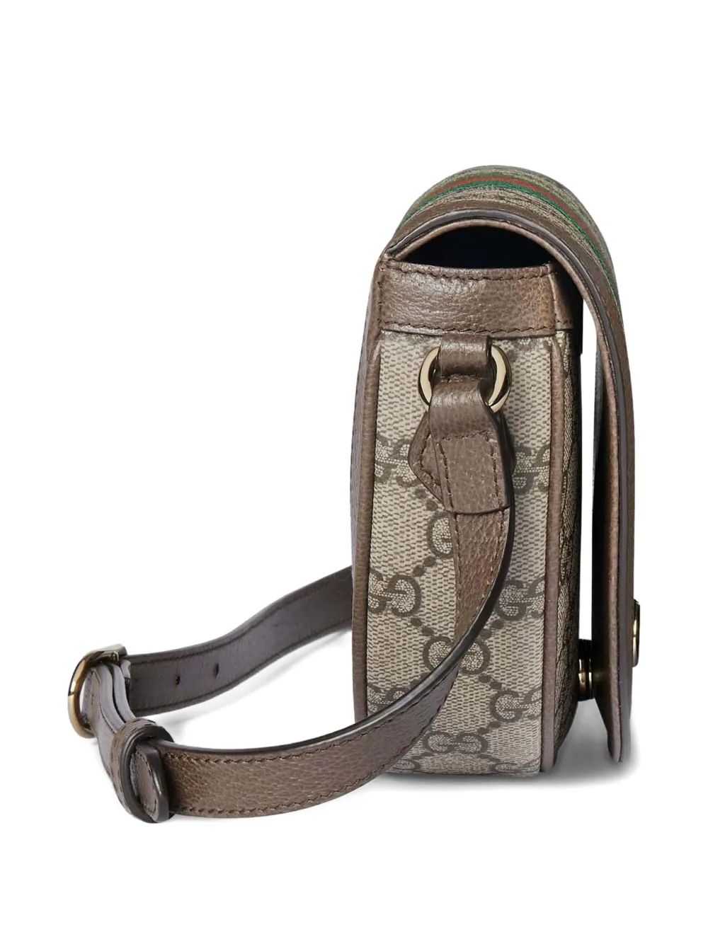 Gucci Small Ophidia Gg Monogram Cross Body Bag In Brown