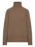 'S Max Mara turtleneck ribbed sweater - Brown
