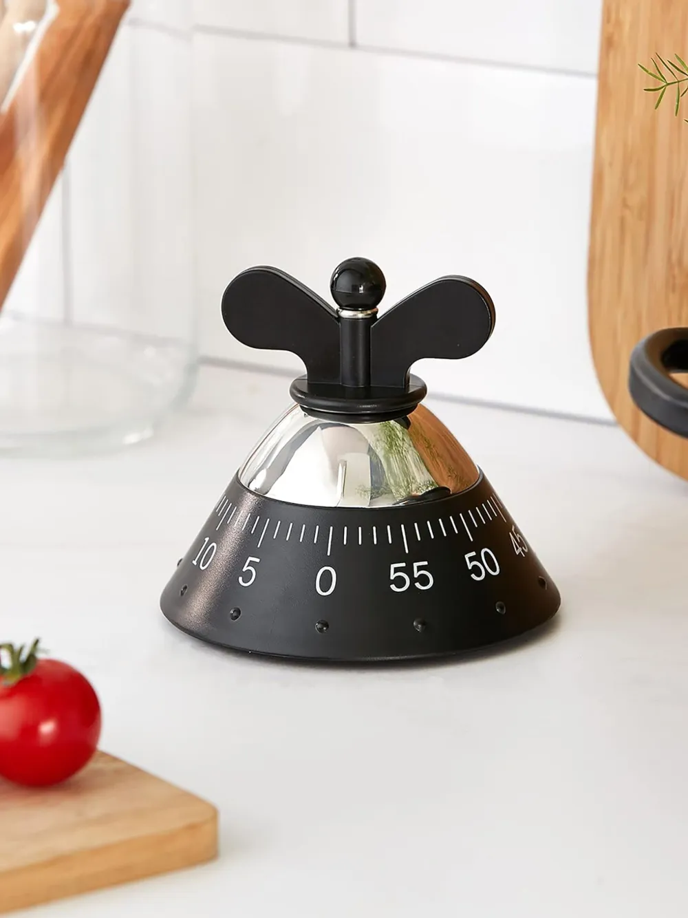 Alessi Kitchen Timer (10.5cm) In Black