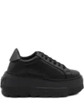 Casadei platform lace-up sneakers - Black