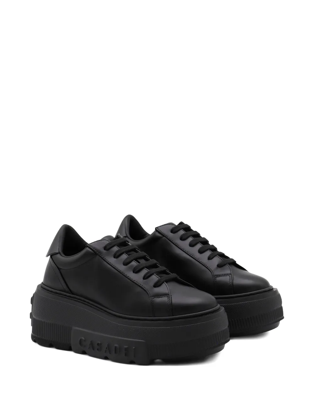 Casadei platform lace-up sneakers Black