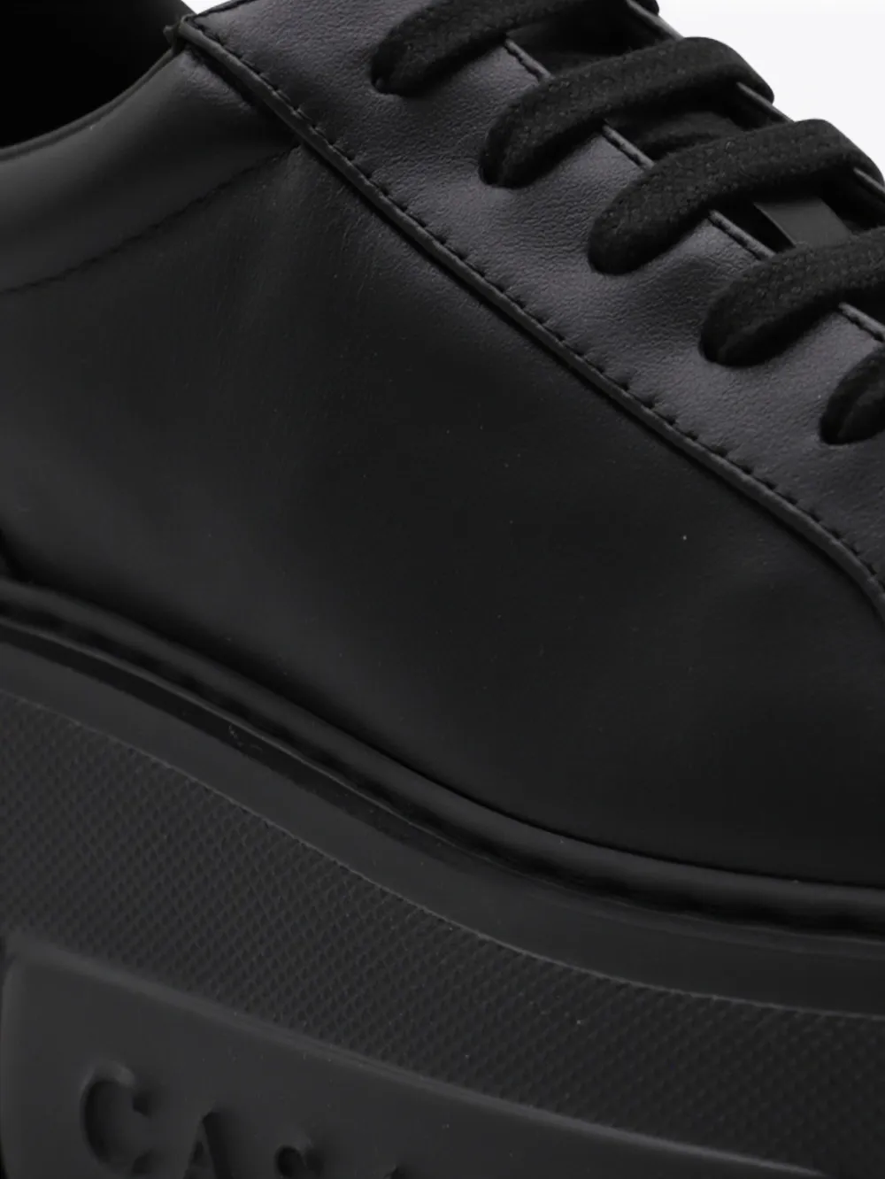 Casadei platform lace-up sneakers Black