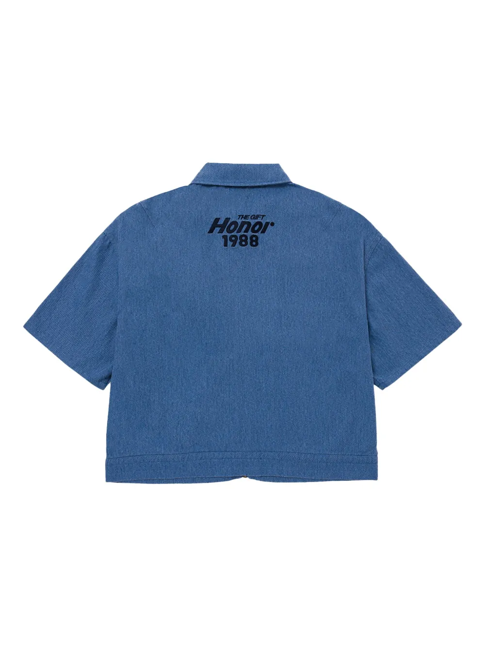 Honor The Gift Twill overhemd met rits Blauw