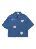 Honor The Gift twill zip-up shirt - Blue