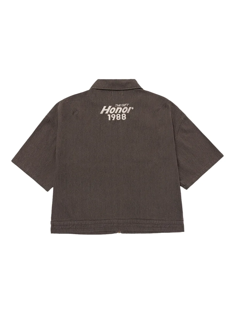 Honor The Gift twill zip-up shirt - Bruin