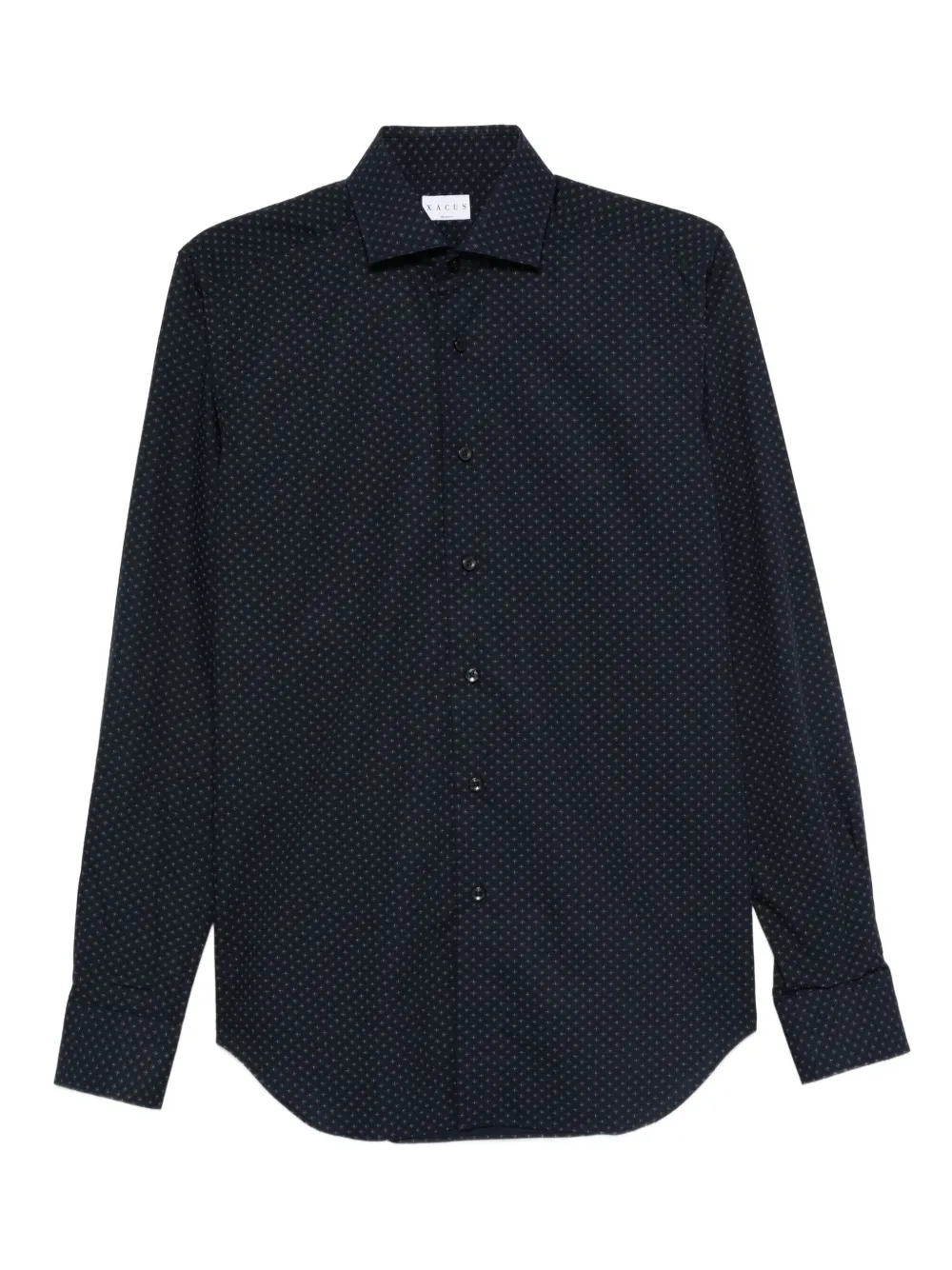 Xacus micro-pattern long-sleeved shirt | Blue | Image 1