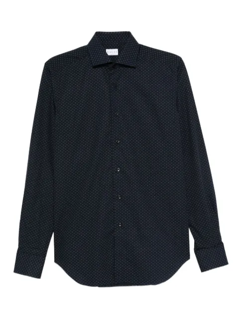 Xacus micro-pattern long-sleeved shirt