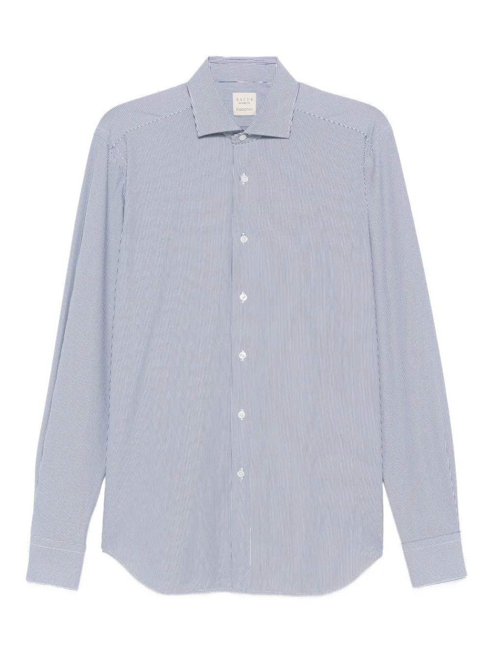 pinstripe long-sleeved shirt