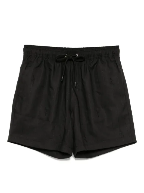 BOSS logo-embroidered swim shorts