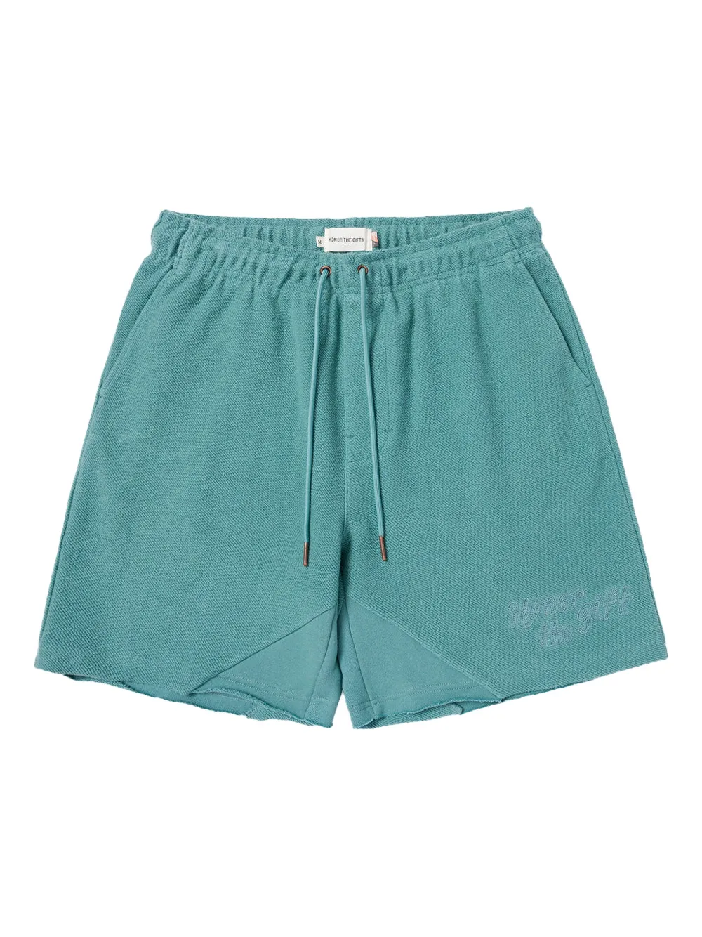 Honor The Gift Block Party omgekeerde badstof bermuda shorts Groen