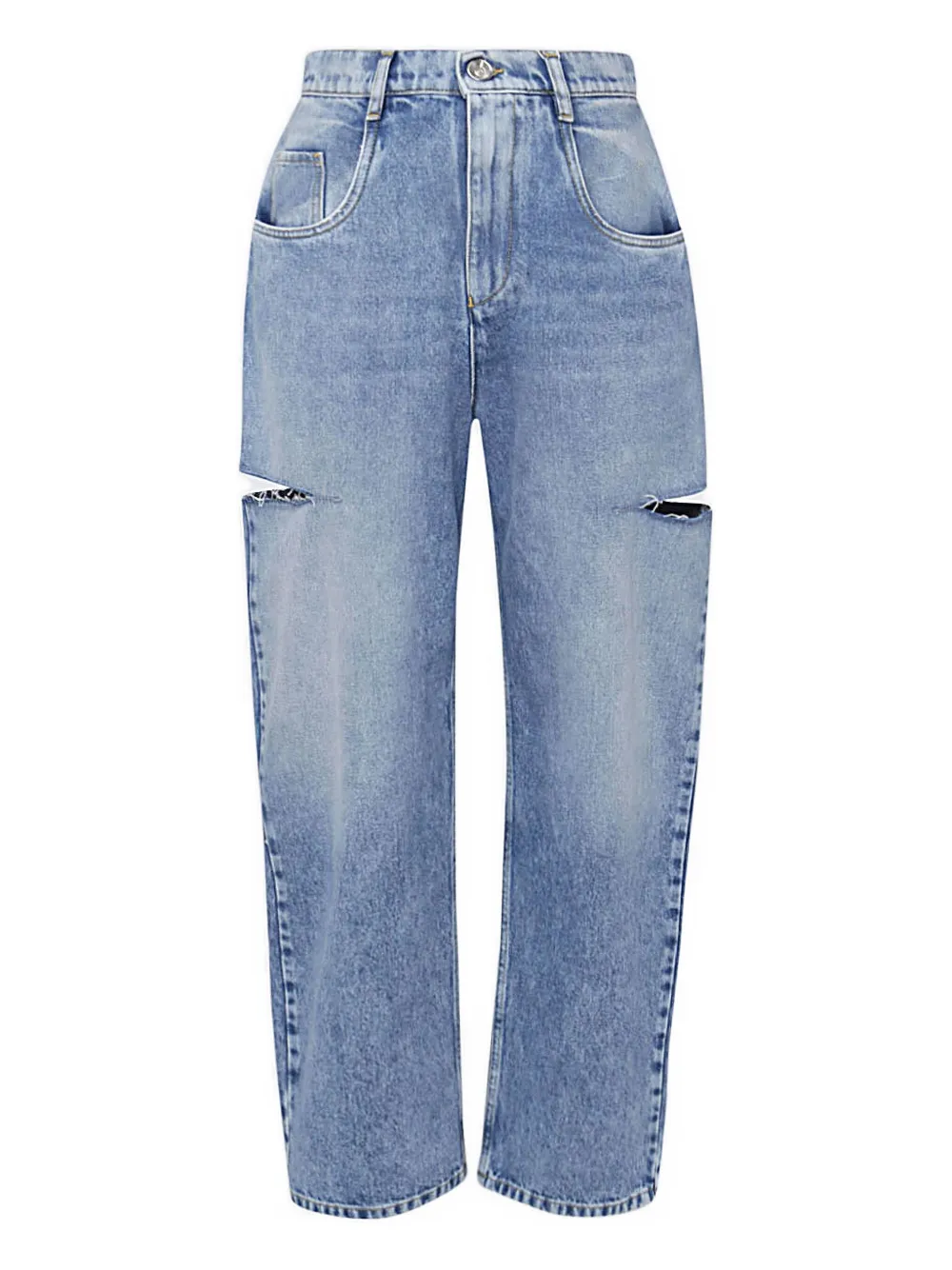 Maison Margiela スラッシュディテール ジーンズ - ブルー Maison Margiela スラッシュディテール ジーンズ - ブルー