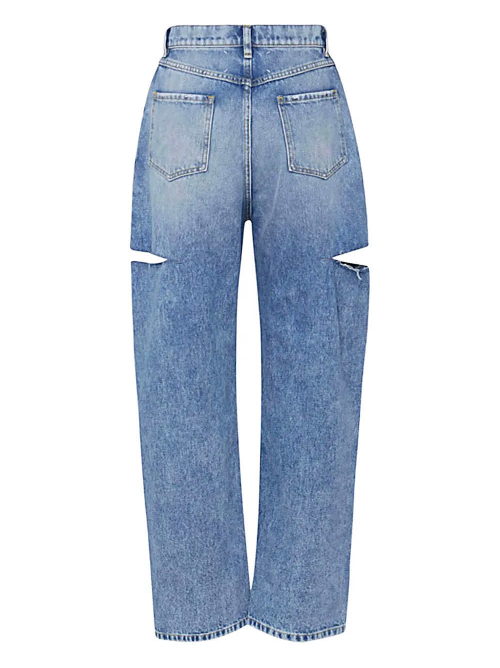 Maison Margiela slash-detail loose jeans Blauw