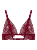 Fleur Of England lace-trimmed triangle bra - Red