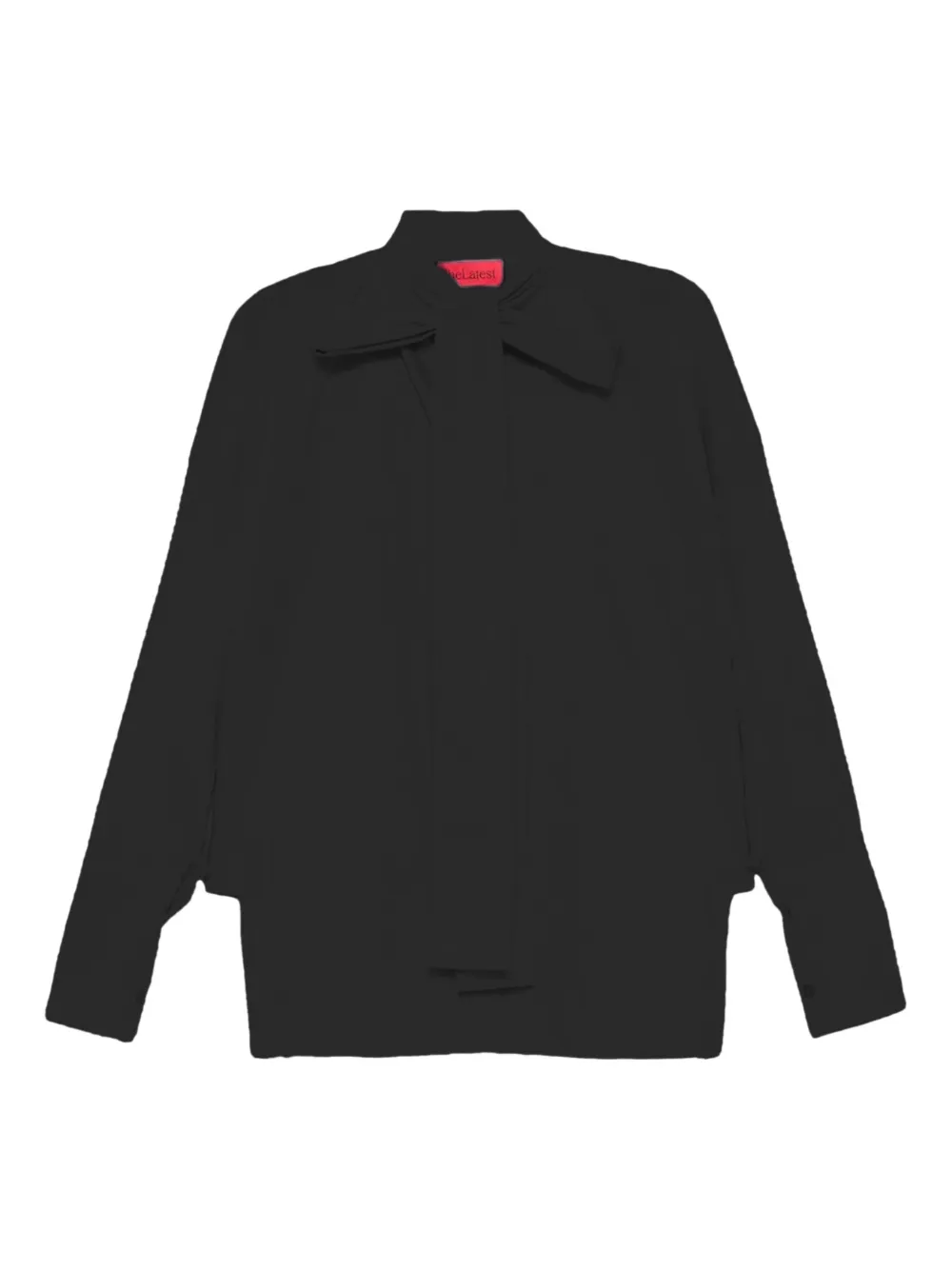 THELATEST Cecilia tie-neck shirt - Black
