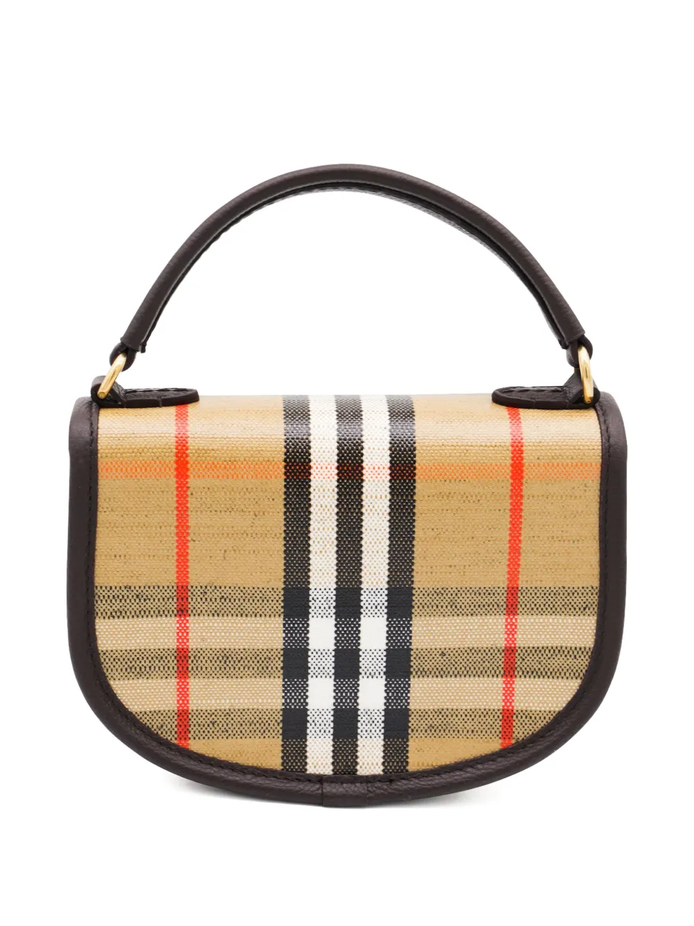 Burberry check-pattern top-handle bag Zwart