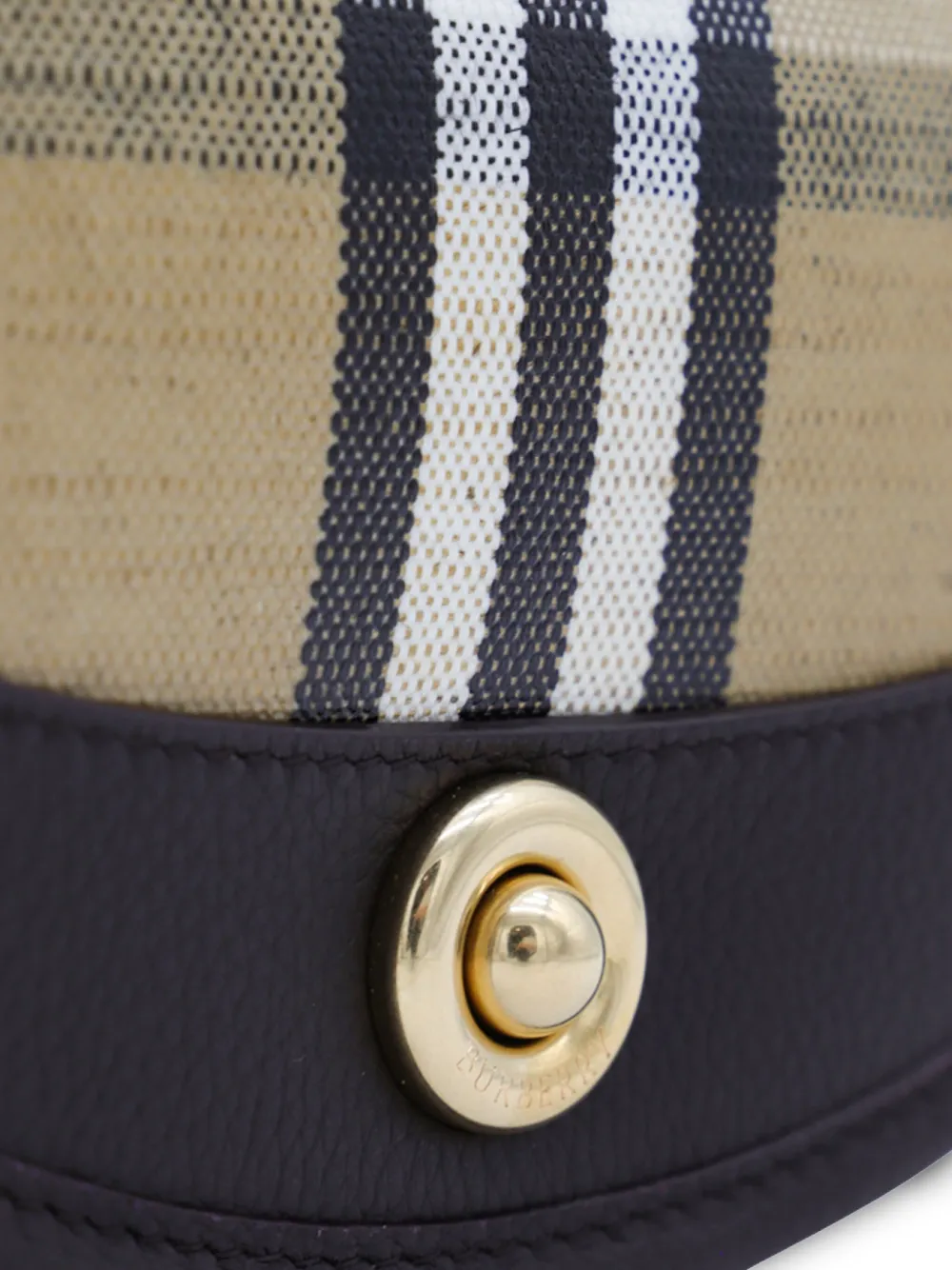 Burberry check-pattern top-handle bag Zwart