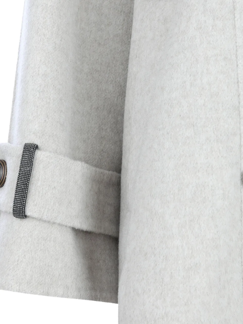 Brunello Cucinelli high-neck double-breasted coat Grijs
