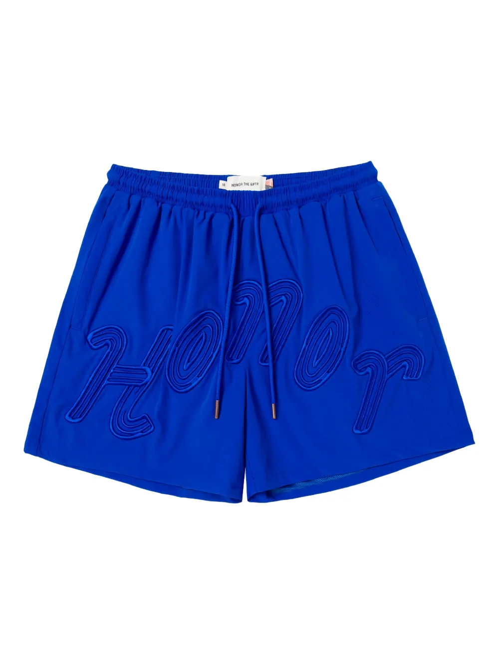 Honor The Gift logo-embroidered shorts Blauw