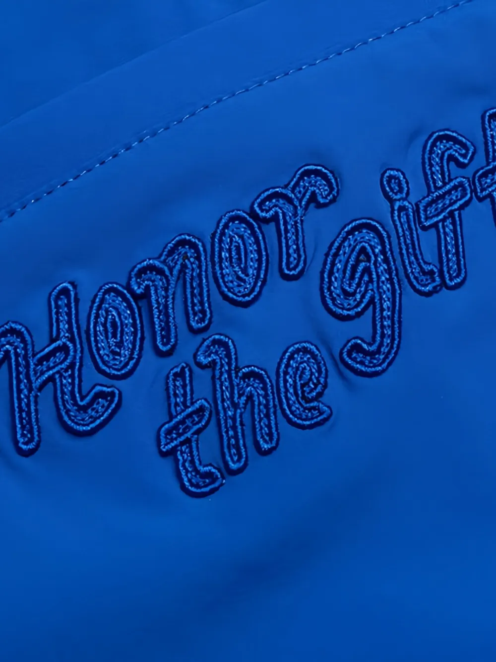 Honor The Gift logo-embroidered shorts - Blauw