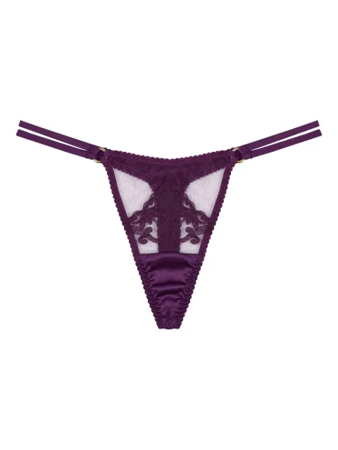 Fleur Of England Cecilia double-strap embroidered thong