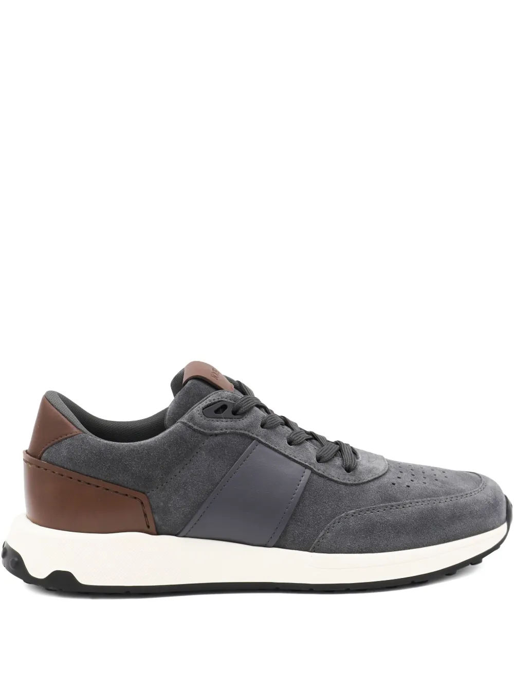 Tod's suede leather panel trainers Blue