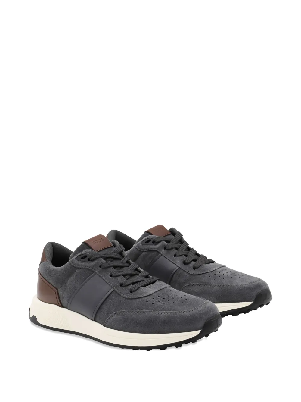 Tod's suede leather panel trainers Blue