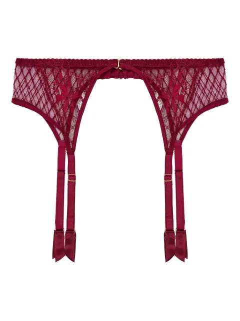 Fleur Of England lace-embellished suspender belt