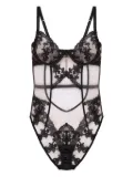 Fleur Of England Onyx floral-lace body - Black
