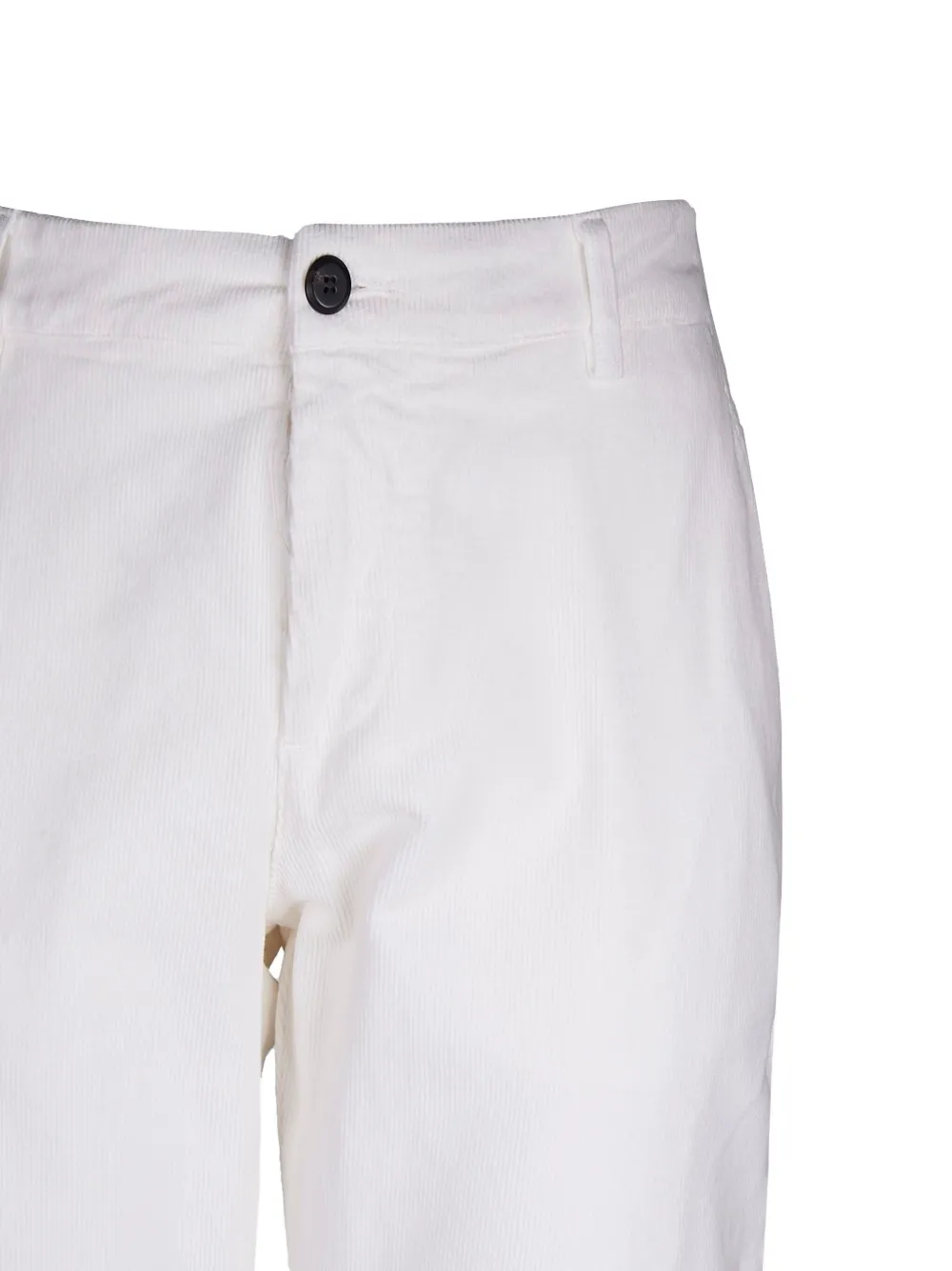 Eleventy Button-fastening Corduroy Trousers In White