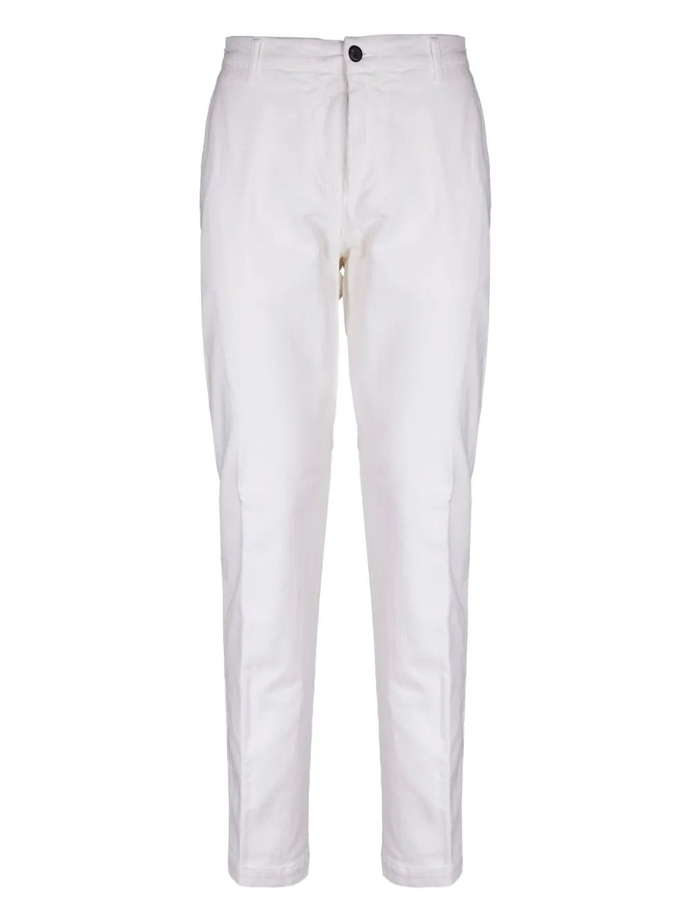 Eleventy Button-fastening Corduroy Trousers In White