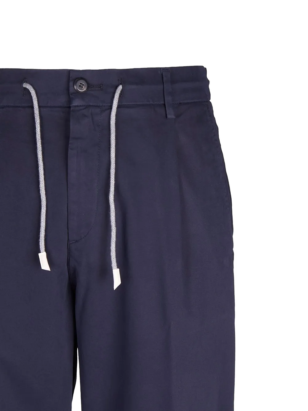 Eleventy Plooibroek met trekkoord - Blauw