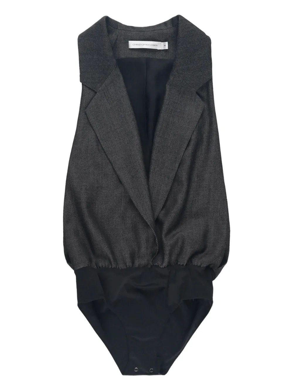 twill lapel bodysuit