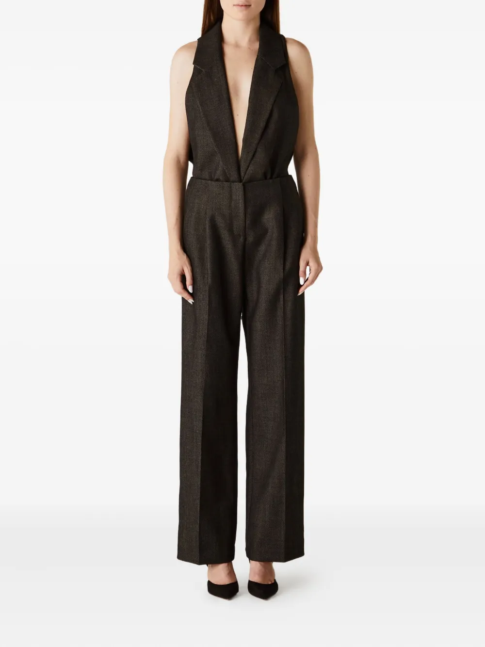 Christopher Esber Body met twill revers - Zwart