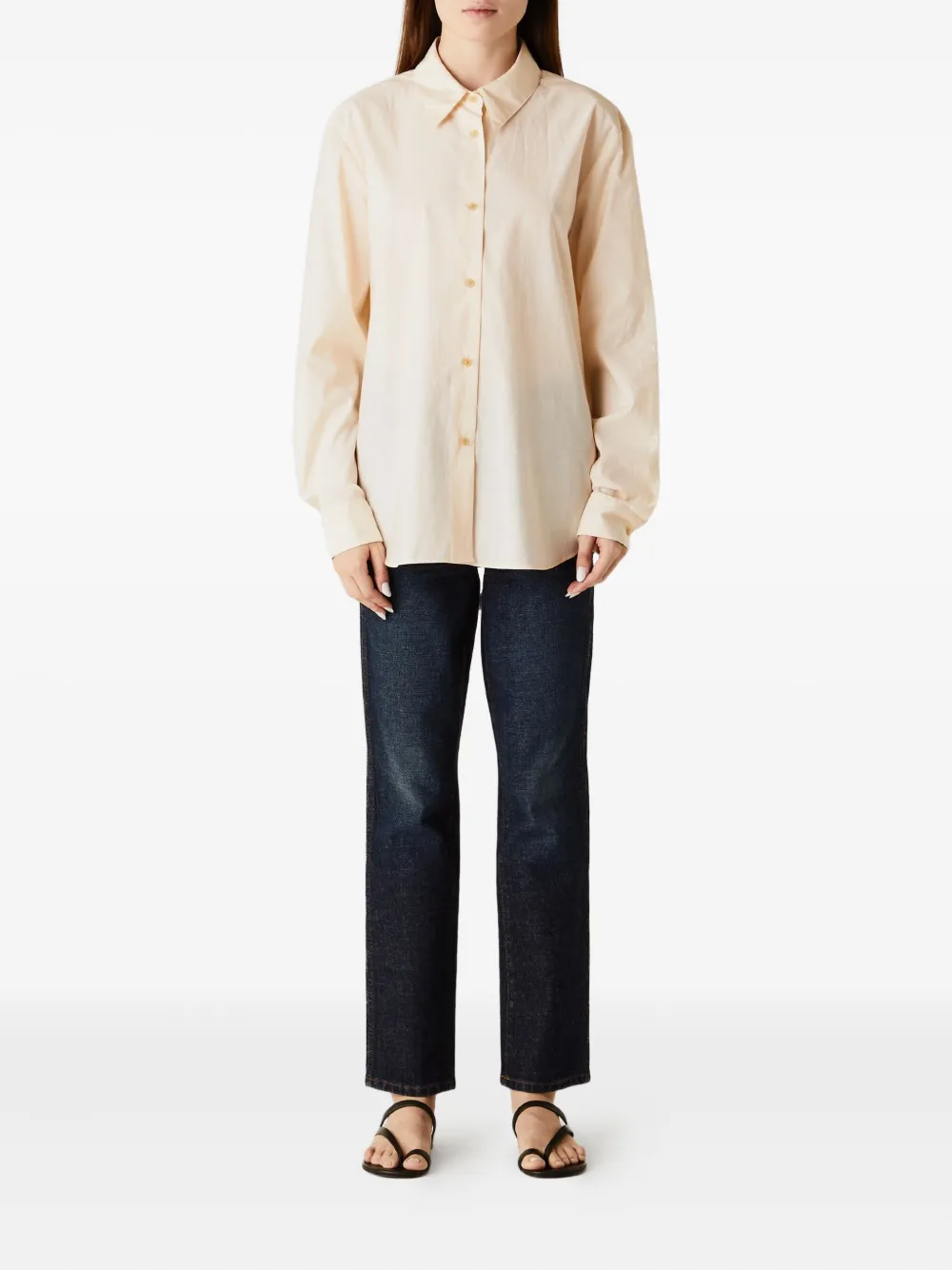 Khaite Argo Button-down Shirt In Neutral