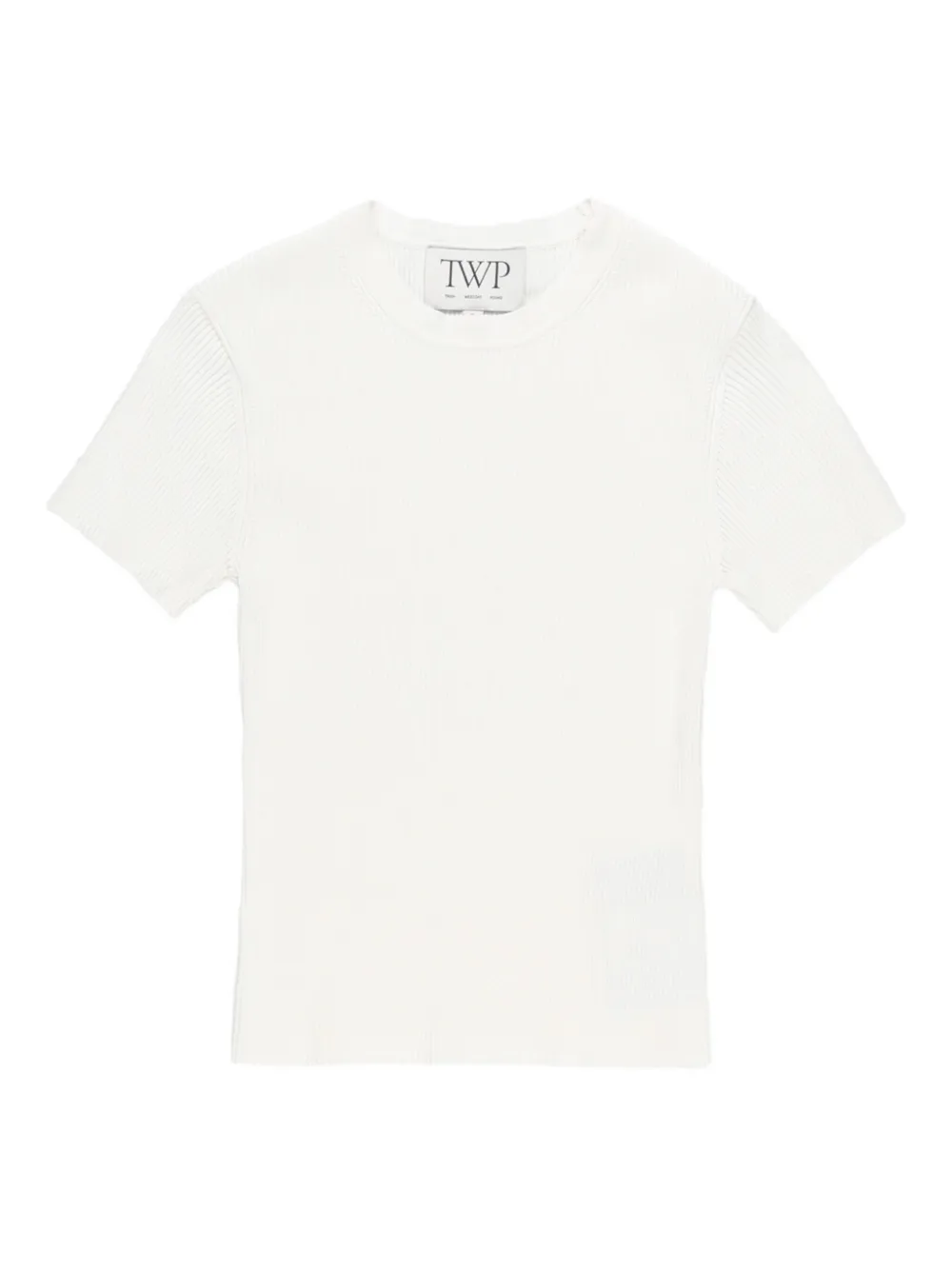 ribbed short-sleeved top