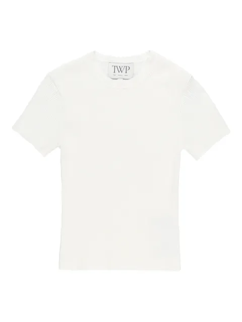 TWP ribbed short-sleeved top